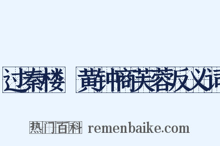 过秦楼·黄钟商芙蓉反义词是什么意思的图片